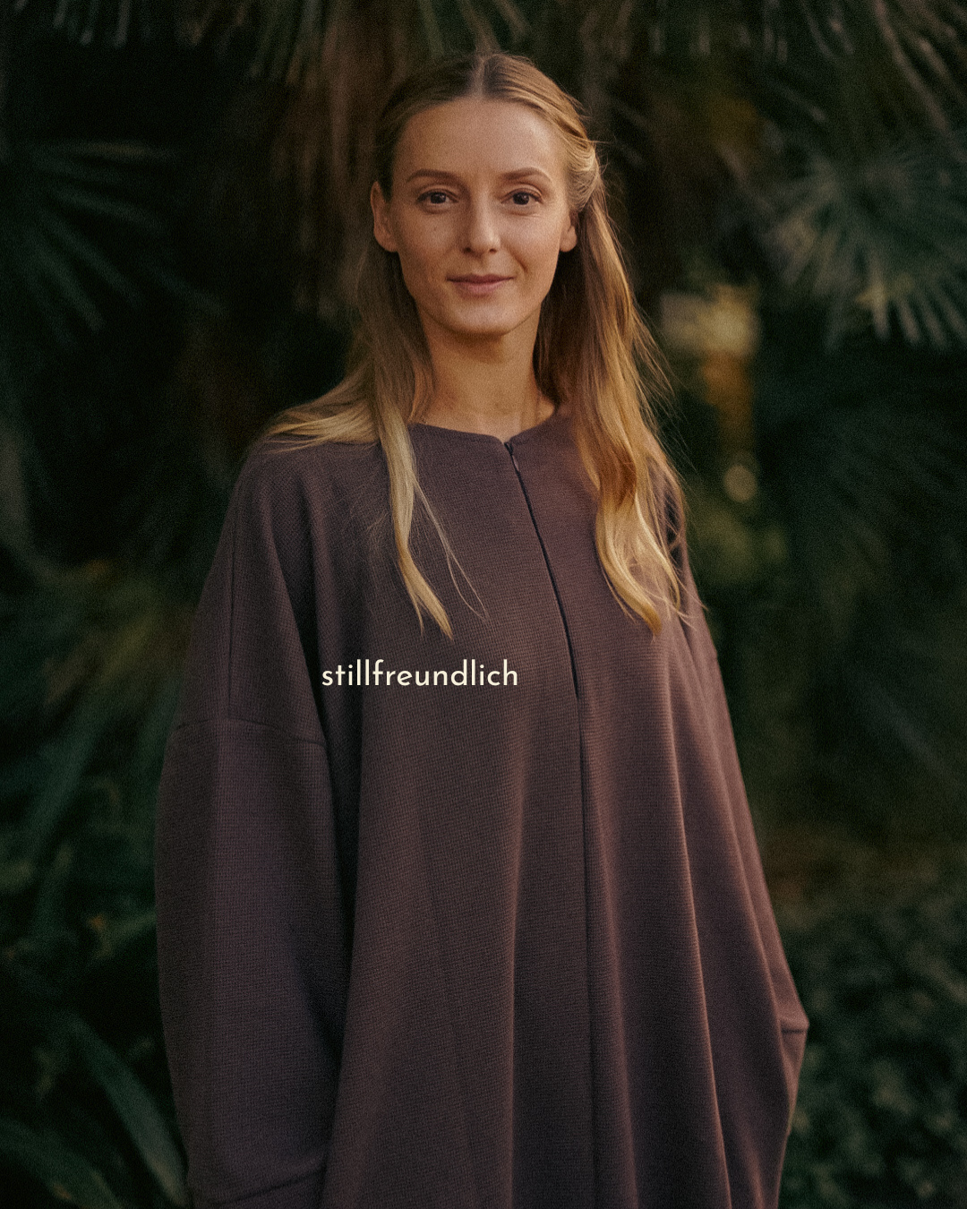 Warm "Laila" abaya made from organic cotton (Mousse au Chocolat)