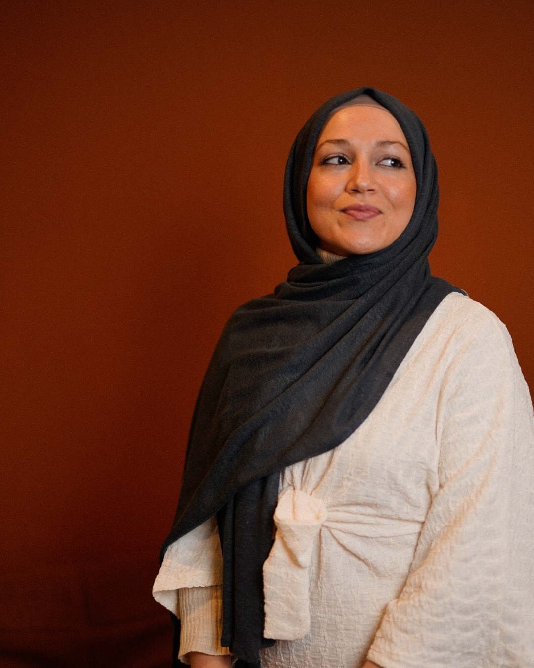 Jersey Hijab "Leena" - 100% Linen - Stone