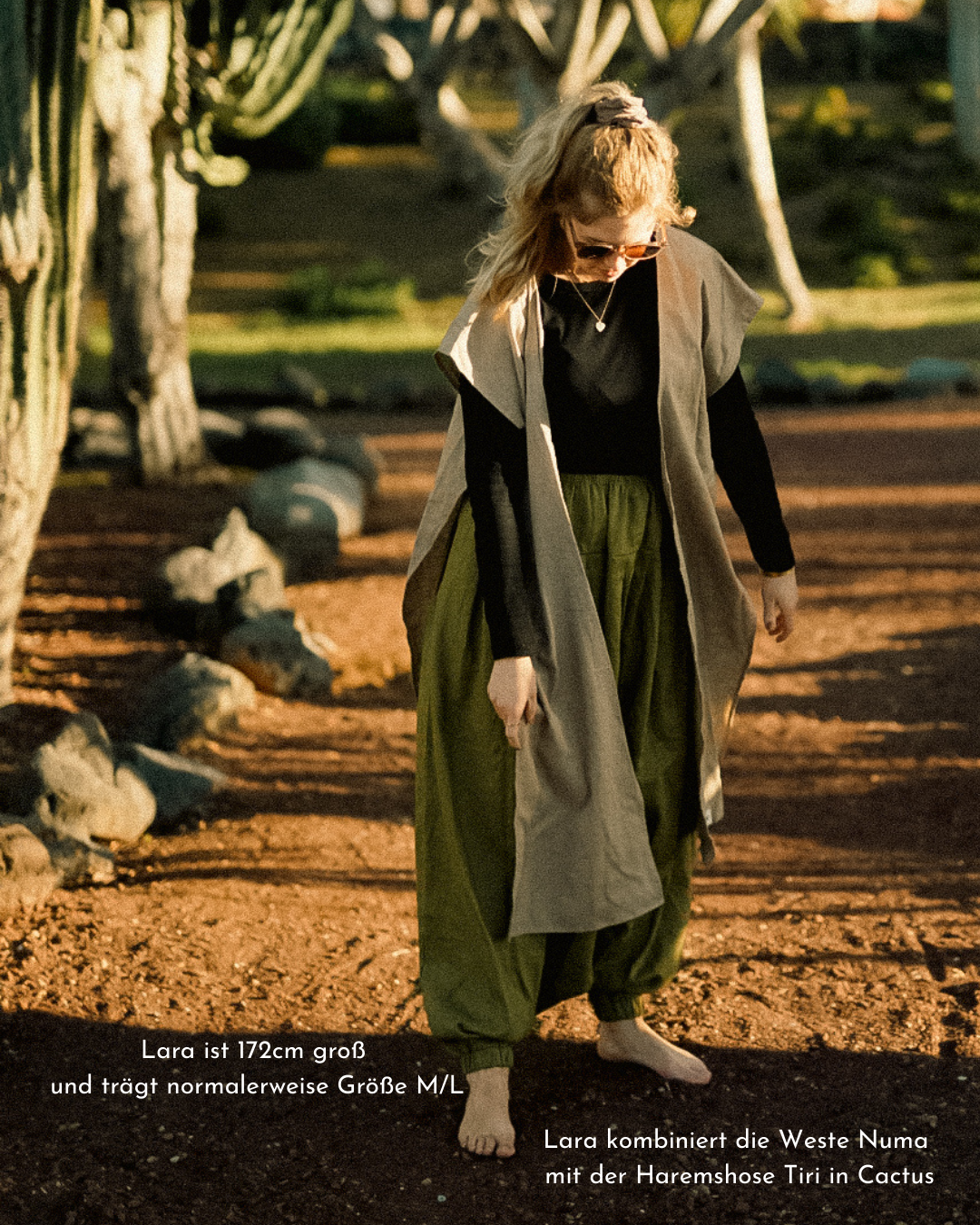 Linen & cotton wrap vest "Numa" (Cortado)