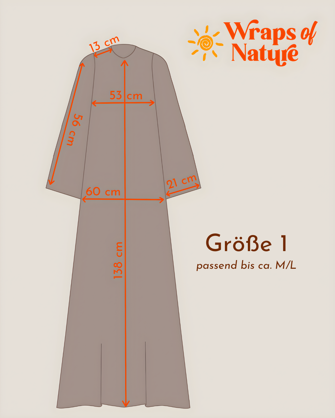 Linen abaya "Alma" with cotton - natural