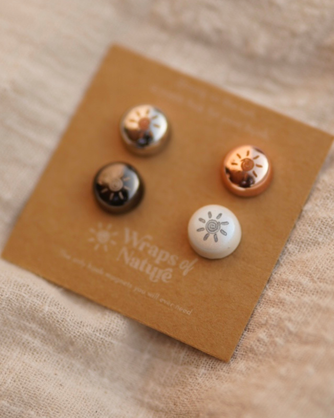 Hijab magnet pins - 4 pairs of strong hijab pins (metallic)