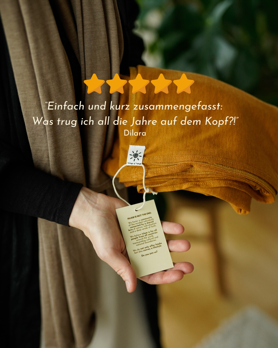 Premium jersey hijab "Mariposa" made of silk and organic cotton (Black)