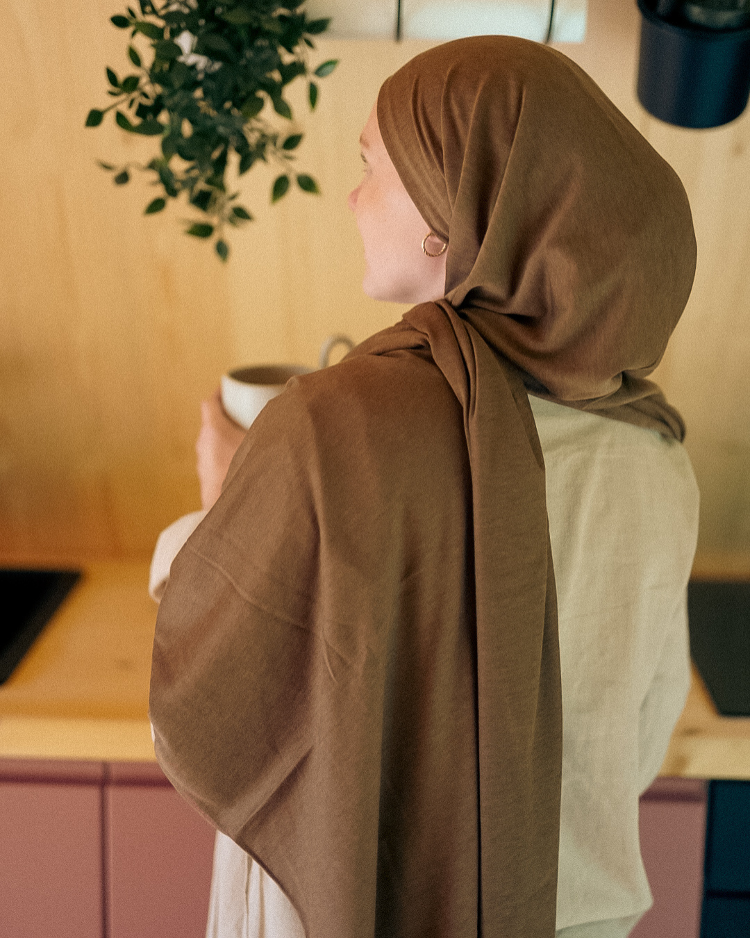 "Mariposa" XXL in silk and organic cotton (Chestnut)