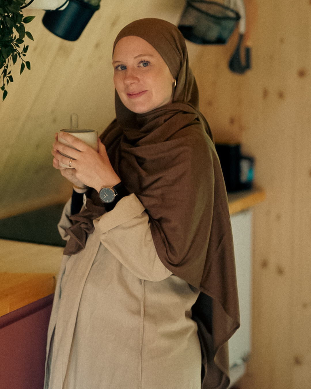 "Mariposa" XXL in silk and organic cotton (Chestnut)