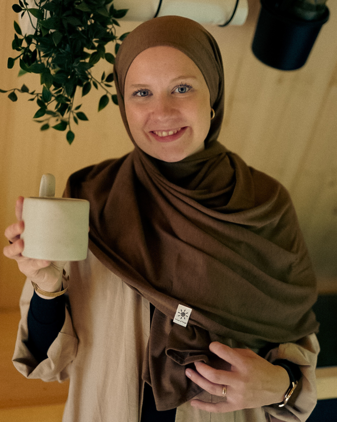 "Mariposa" XXL in silk and organic cotton (Chestnut)