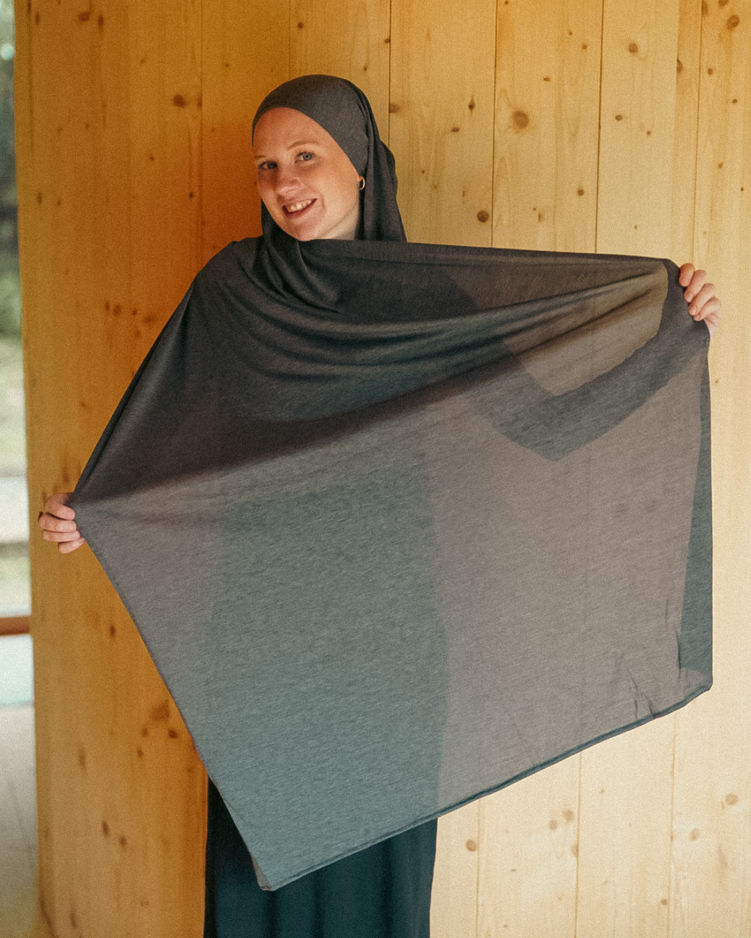 "Mariposa" XXL in silk and organic cotton (Grey Melange)