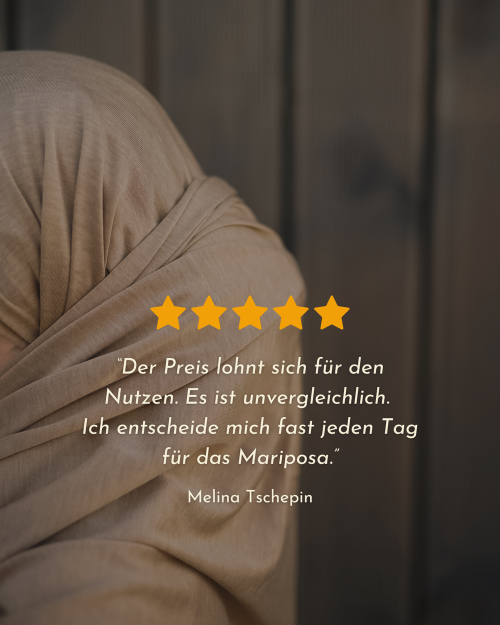 Premium jersey hijab "Mariposa" made of silk and organic cotton (beige)