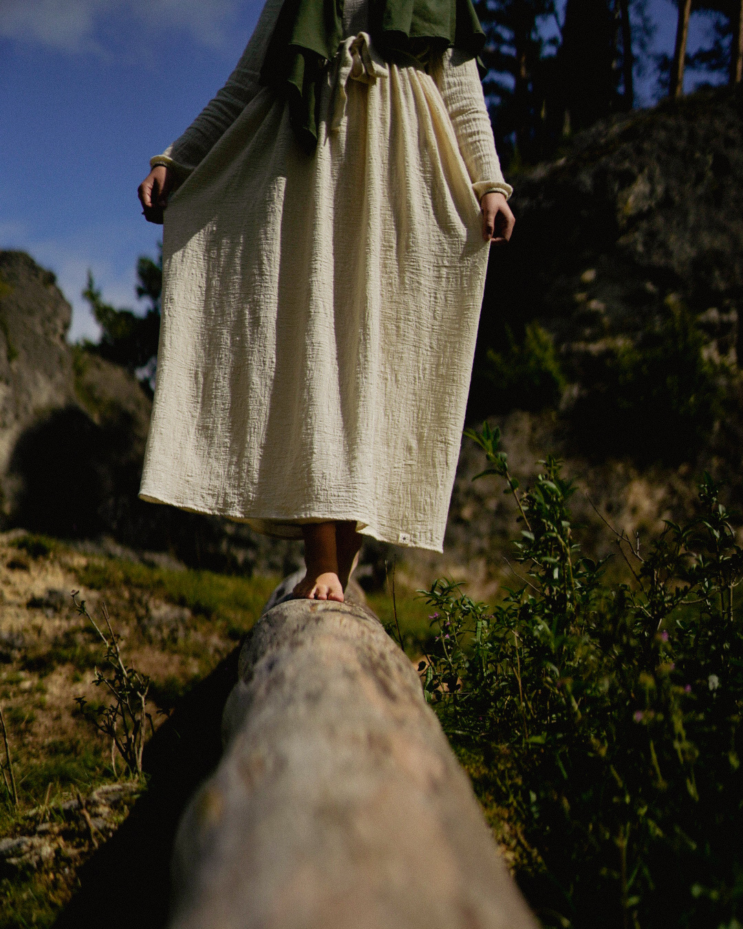 Cotton Abaya "Maya" made of cotton (Raw Cotton)