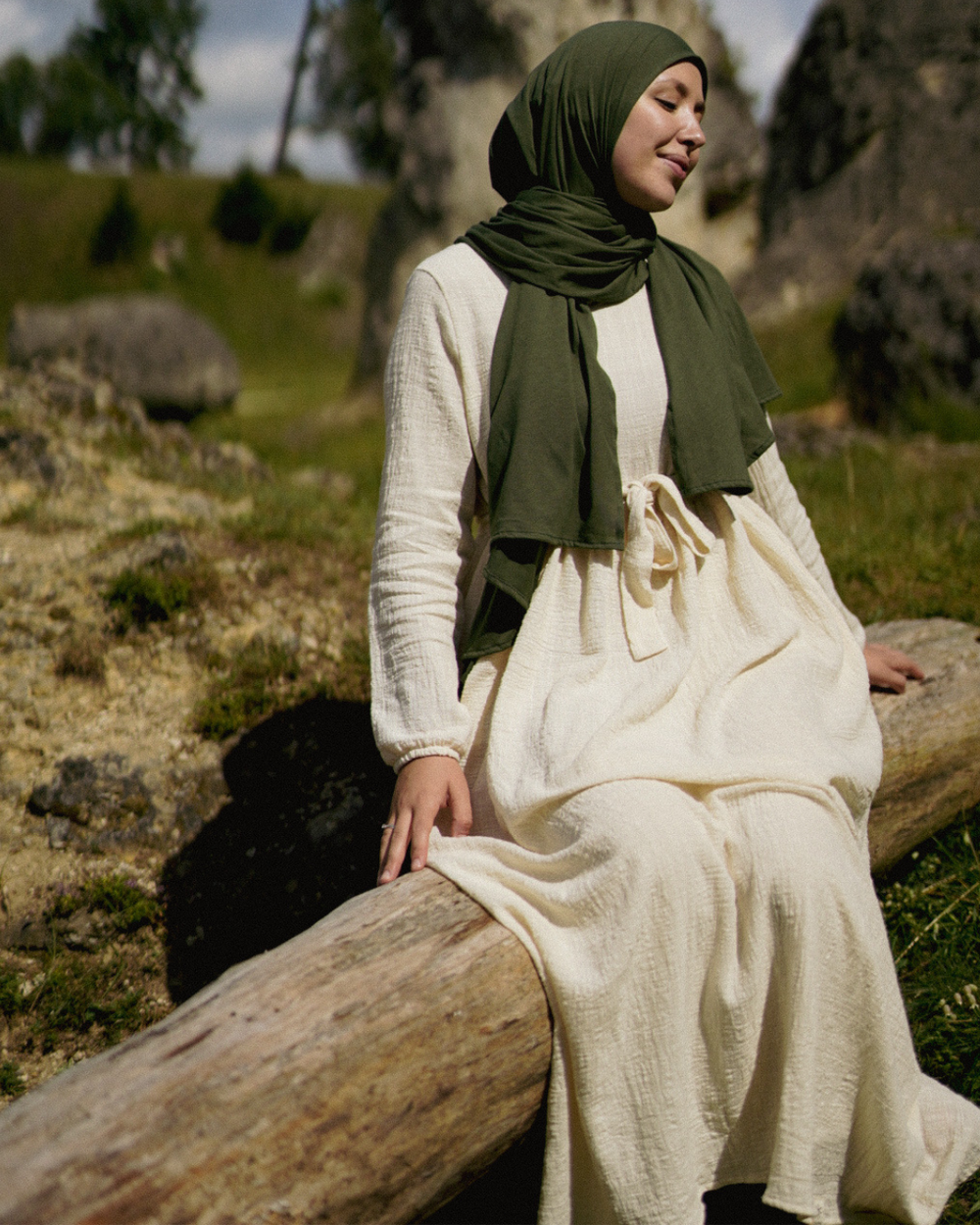 Cotton Abaya "Maya" made of cotton (Raw Cotton)