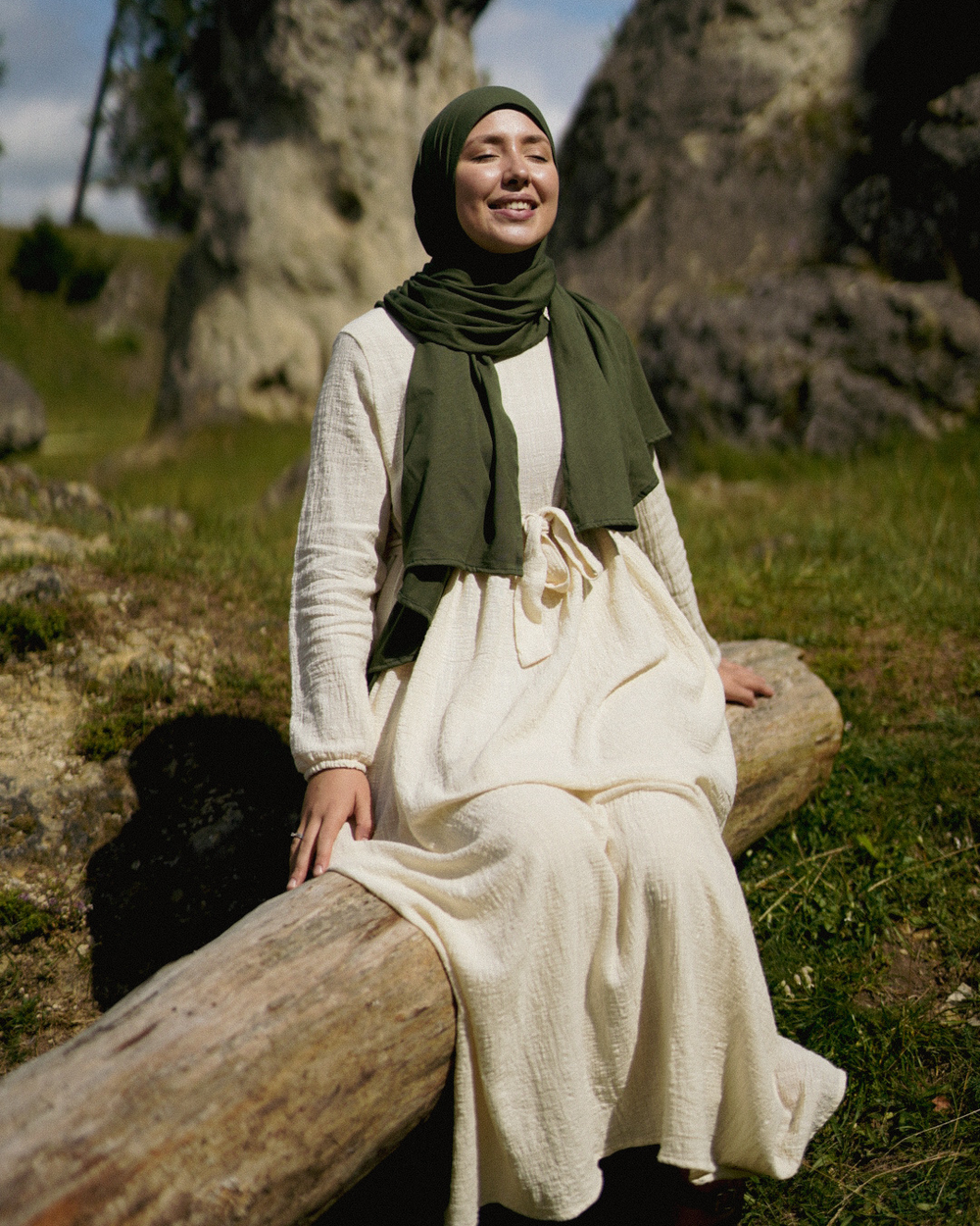 Cotton Abaya "Maya" made of cotton (Raw Cotton)