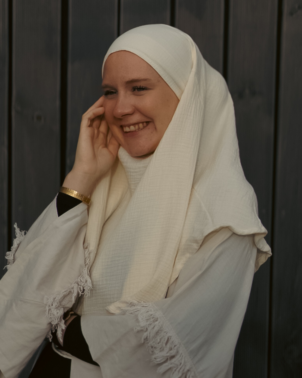 Mini Muslin Khimar (Beige)