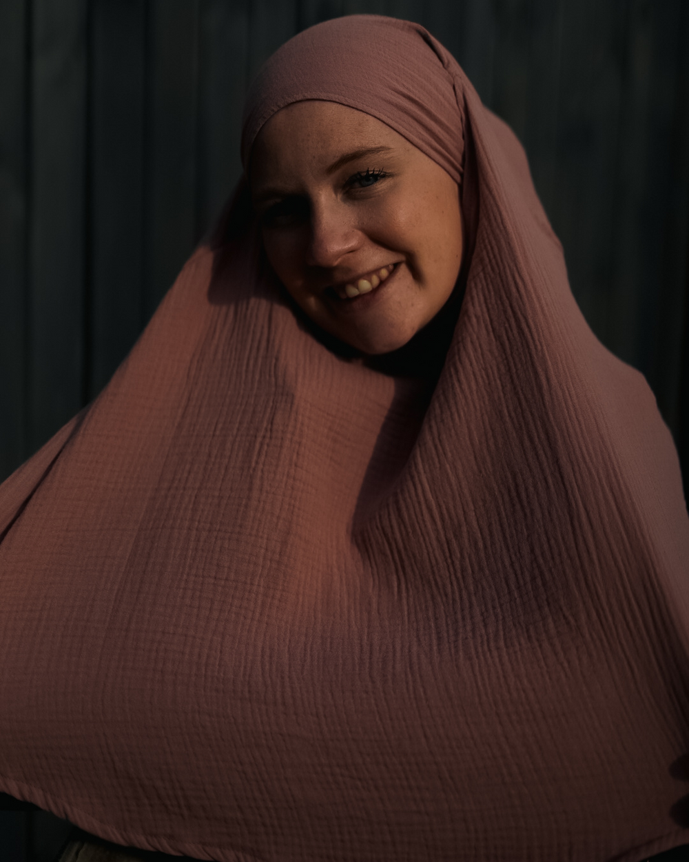 Mini Muslin Khimar (Old Blush)