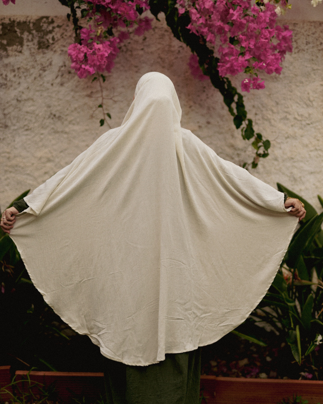 Khimar Sandy in viscose and linen (Off White)