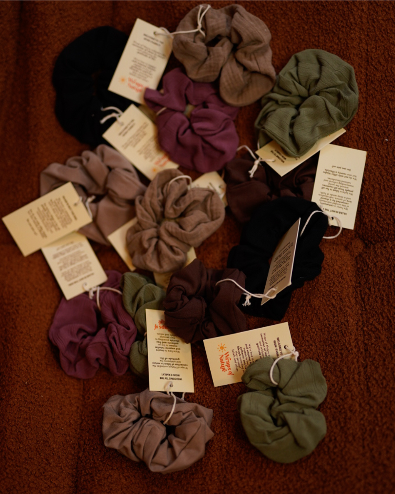Nature Scrunchie Muslin Taupe