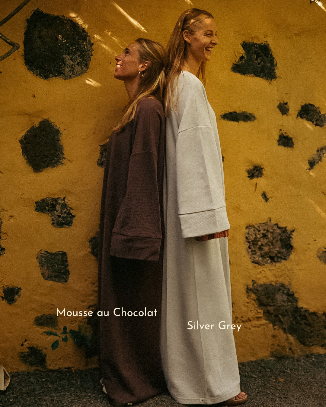 Warm "Laila" abaya made from organic cotton (Mousse au Chocolat)