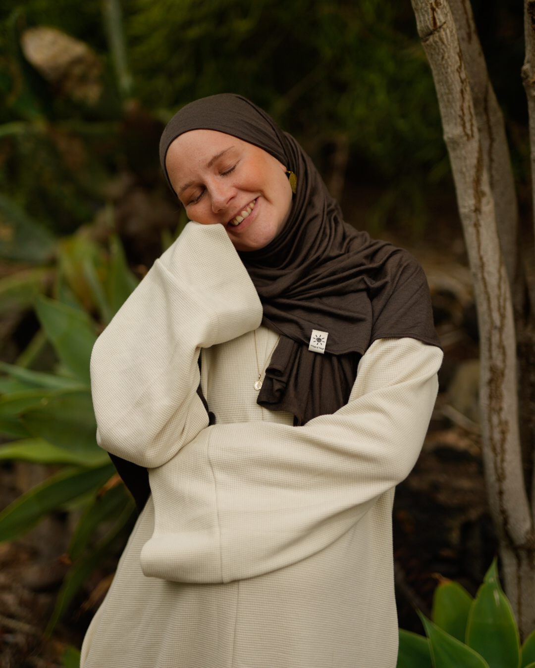 Merino wool hijab "Merina" (Wildwood)