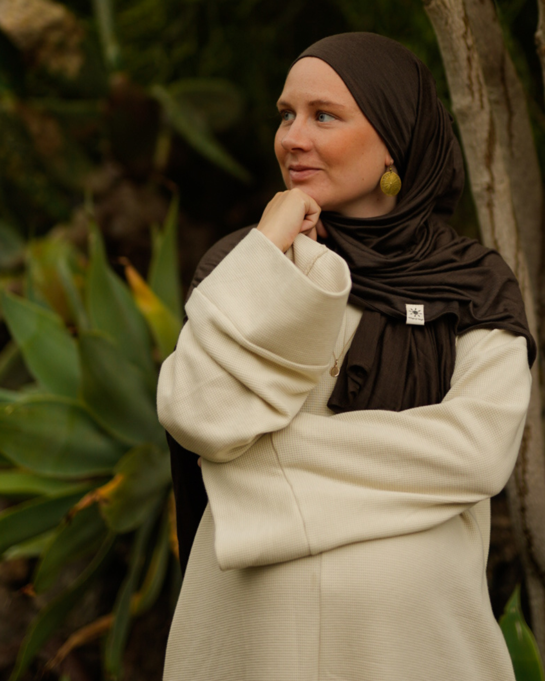 Merino wool hijab "Merina" (Wildwood)
