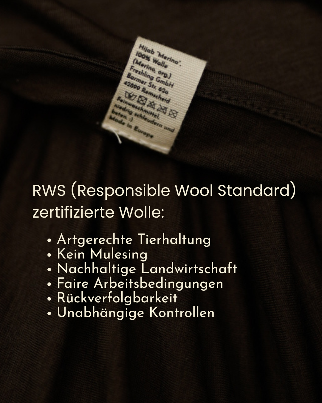 Merino wool hijab "Merina" (Wildwood)