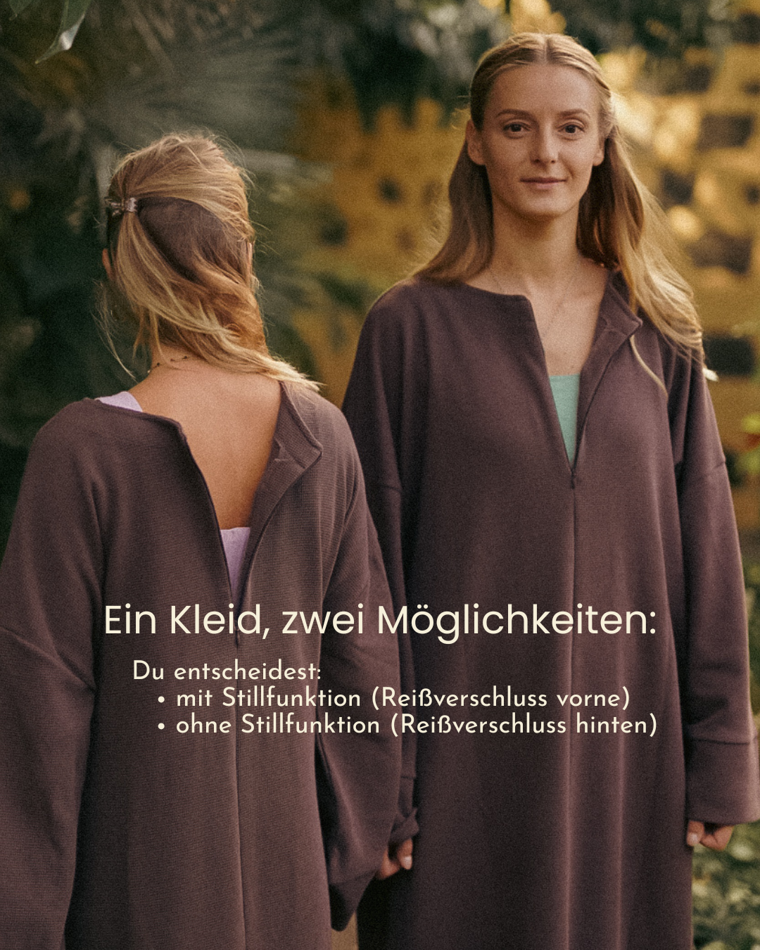 Warm "Laila" abaya made from organic cotton (Mousse au Chocolat)